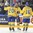 COLOGNE, GERMANY - MAY 21: Sweden's Victor Hedman #77 celebrates with teammates Joel Lundqvist #20 and Marcus Kruger #16 after scoring against Canada during gold medal game action at the 2017 IIHF Ice Hockey World Championship. (Photo by Matt Zambonin/HHOF-IIHF Images)

